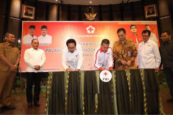 Pelantikan PMI Kota Medan 2019-2024, Edy Rahmayadi Ingatkan Pentingnya Ketersedian Darah di Sumut