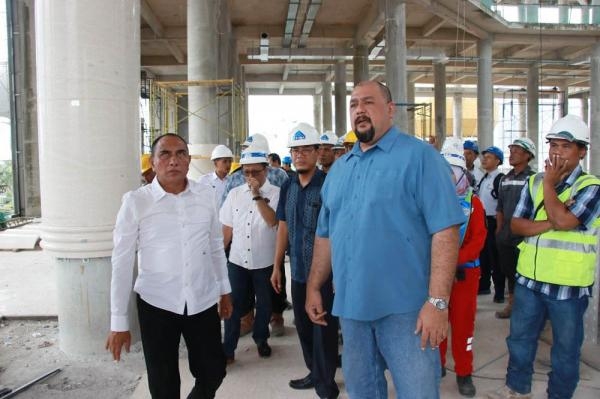 Gubernur Edy Tinjau Pembangunan Masjid Agung, Difungsikan Mulai Bulan Ramadhan