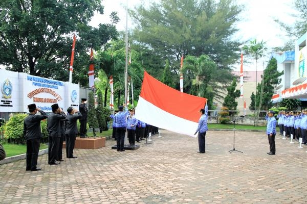 Dinas Kominfo Provsu Laksanakan Upacara Bendera  HUT RI ke-72 