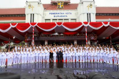 Ikuti Upacara Hari Otda di Surabaya, Pj Gubernur Sumut: Momentum Tingkatkan Semangat Pengembangan Potensi Daerah