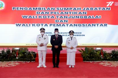 Lantik Walikota Pematangsiantar dan Tanjungbalai, Gubernur Edy Rahmayadi Minta Percepat Serapan Anggaran