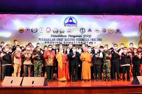 Pelantikan Walubi Sumut, Gubernur Edy Rahmayadi Berpesan Tentang Menjaga Kerukunan Umat Beragama