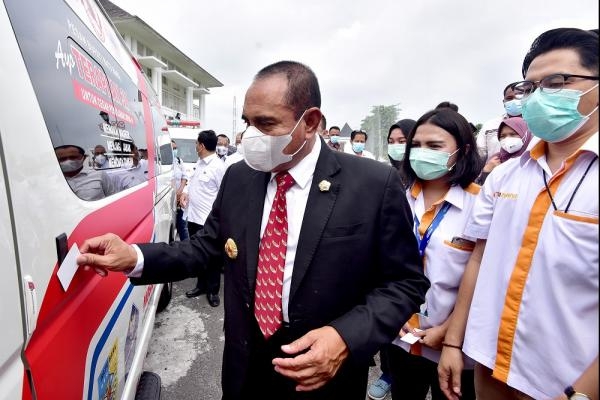 Gubernur Edy Lepas Lab Mobil PCR Kabupaten Batubara