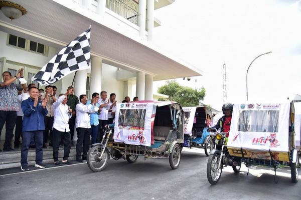 Sosialisasikan Pakai Ratusan Becak Motor, Edy Rahmayadi Harapkan HPN 2023 Bergairah