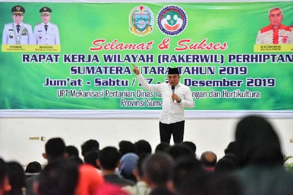 Gubernur Hadiri Rakerwil Perhiptani Sumut 2019, Makmurkan Petani Hingga Larangan Alih Fungsi Lahan