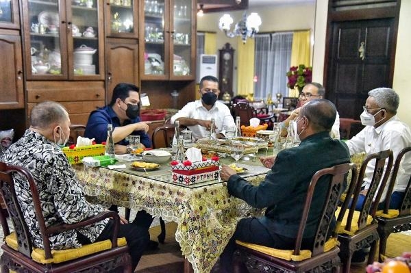 Makan Malam Bersama, Erick Thohir, Edy Rahmayadi dan Musa Rajekshah Bahas Potensi Sumut